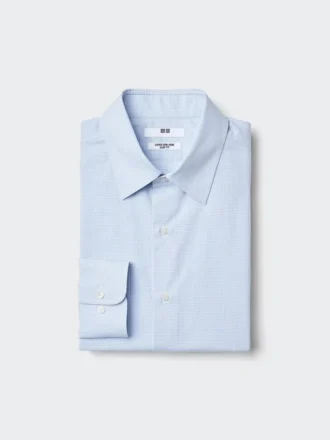 Super strijkvrij slim fit herenoverhemd | Standaard kraag | Geruit