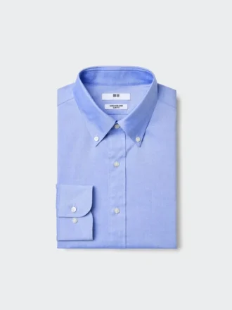 Super strijkvrij slim overhemd voor heren | Button-down kraag