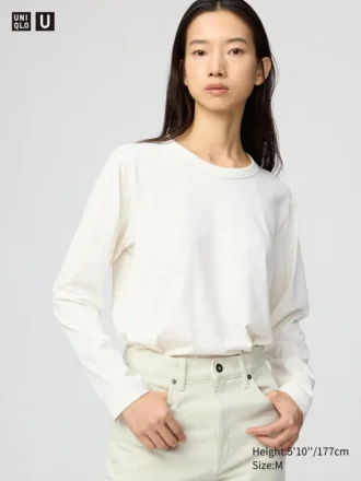 Supima Cotton-katoenen T-shirt voor dames | Longsleeves