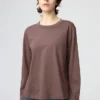Supima Cotton-katoenen T-shirt voor dames | Longsleeves