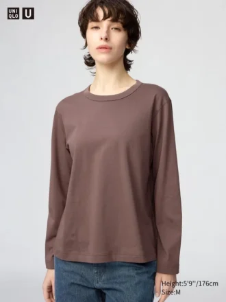Supima Cotton-katoenen T-shirt voor dames | Longsleeves