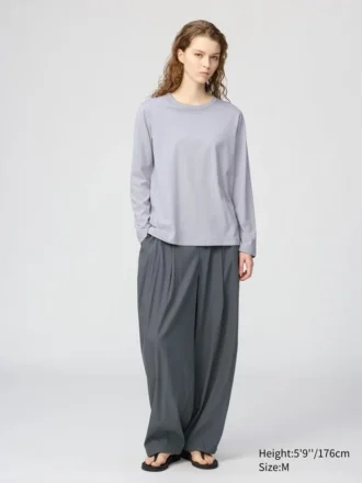 Supima Cotton-katoenen T-shirt voor dames | Longsleeves