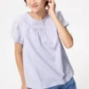 T-shirt met pofmouwen voor kinderen | Borduursel