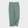 Tapered broek van linnen en katoen voor dames