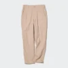Tapered broek van linnen en katoen voor dames