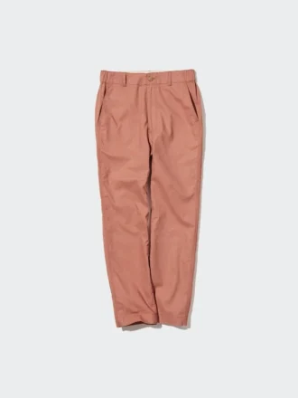 Tapered broek van linnen en katoen voor dames