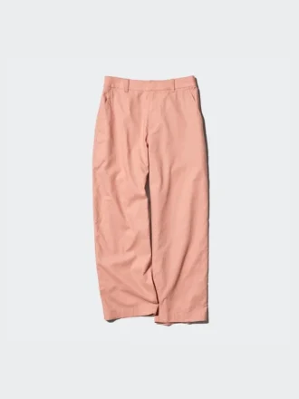 Tapered broek van linnen en katoen voor dames