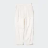 Tapered broek van linnen en katoen voor dames