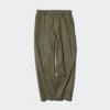 Tapered broek van linnen en katoen voor dames