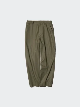 Tapered broek van linnen en katoen voor dames