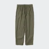 Tapered broek van linnen en katoen voor dames