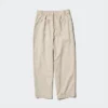 Tapered broek van linnen en katoen voor dames