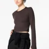 Ultra Stretch AIRism cropped T-shirt voor dames | Longsleeves