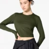Ultra Stretch AIRism cropped T-shirt voor dames | Longsleeves