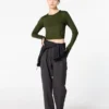 Ultra Stretch AIRism cropped T-shirt voor dames | Longsleeves