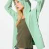 Ultra Stretch AIRism UV-beschermende Hoodie met volledige ritssluiting voor dames