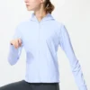 Ultra Stretch AIRism UV-beschermende Hoodie met volledige ritssluiting voor dames