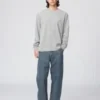 Unisex AIRism katoenen gestreept T-shirt