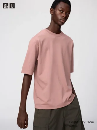 Unisex AIRism katoenen oversized T-shirt | Halflange mouwen
