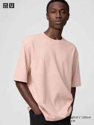 Unisex AIRism katoenen oversized T-shirt | Halflange mouwen