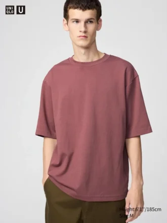 Unisex AIRism katoenen oversized T-shirt | Halflange mouwen