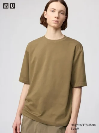 Unisex AIRism katoenen oversized T-shirt | Halflange mouwen