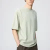 Unisex AIRism katoenen oversized T-shirt | Halflange mouwen
