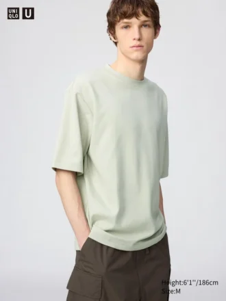 Unisex AIRism katoenen oversized T-shirt | Halflange mouwen