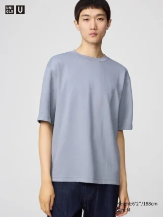 Unisex AIRism katoenen oversized T-shirt | Halflange mouwen