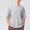 Unisex AIRism katoenen oversized T-shirt | Halflange mouwen