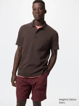 Unisex AIRism katoenen piqué Poloshirt