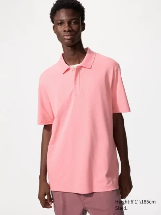 Unisex AIRism katoenen piqué Poloshirt
