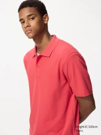 Unisex AIRism katoenen piqué Poloshirt