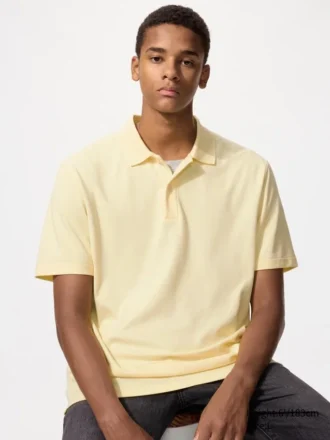 Unisex AIRism katoenen piqué Poloshirt