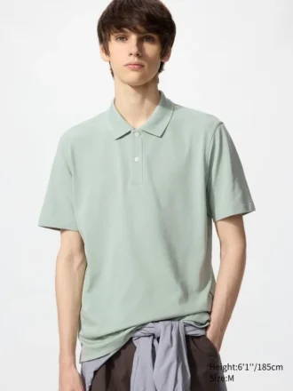 Unisex AIRism katoenen piqué Poloshirt