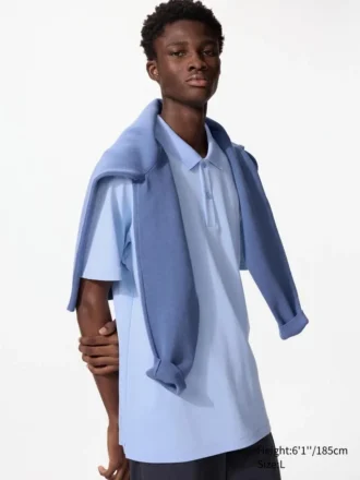Unisex AIRism katoenen piqué Poloshirt
