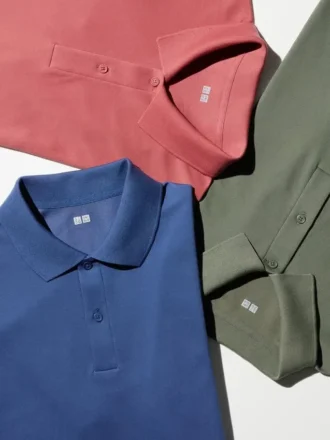 Unisex AIRism katoenen piqué Poloshirt