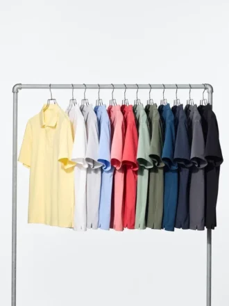 Unisex AIRism katoenen piqué Poloshirt