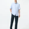 Unisex AIRism katoenen piqué Poloshirt met volledige opening