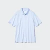 Unisex AIRism katoenen piqué Poloshirt met volledige opening