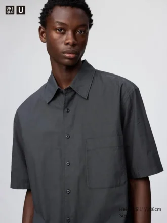 Unisex boxy overhemd | Korte mouwen