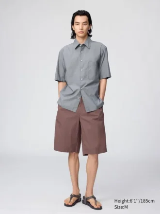 Unisex boxy overhemd | Korte mouwen