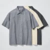 Unisex boxy overhemd | Korte mouwen
