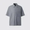 Unisex boxy overhemd | Korte mouwen