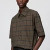 Unisex boxy overhemd | Korte mouwen | Geruit