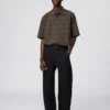 Unisex boxy overhemd | Korte mouwen | Geruit