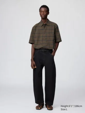 Unisex boxy overhemd | Korte mouwen | Geruit