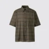 Unisex boxy overhemd | Korte mouwen | Geruit