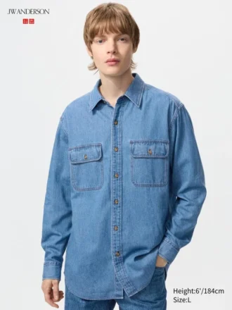 Unisex denim overhemd