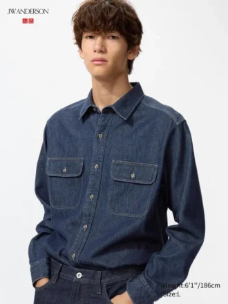 Unisex denim overhemd